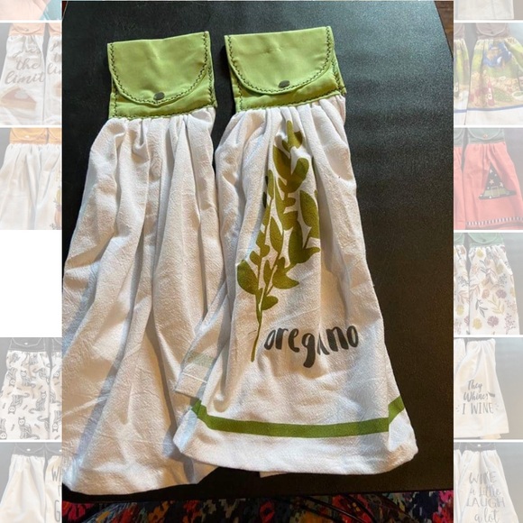 Oregano Herb Kitchen Hanging Dish Towel, Set of 2 - Picture 1 of 2